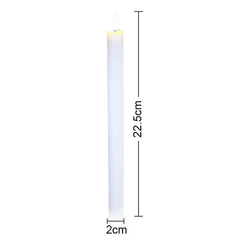 Drip Wax Flameless Taper Candles Flickering with 10-Key Remote