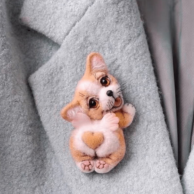 Felt Animal Brooch