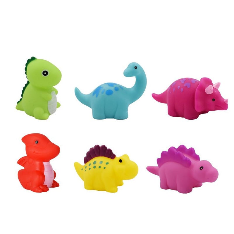 Glowing Dinosaur Shaped Bath Toy (6pcs/set with gift box Packaging)